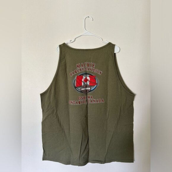 Harley Davidson Army Green Tank Top - Picture 5 of 7